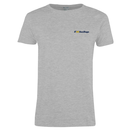  Womens Grey Short Sleeve Tee - UC San Diego Primary Mark