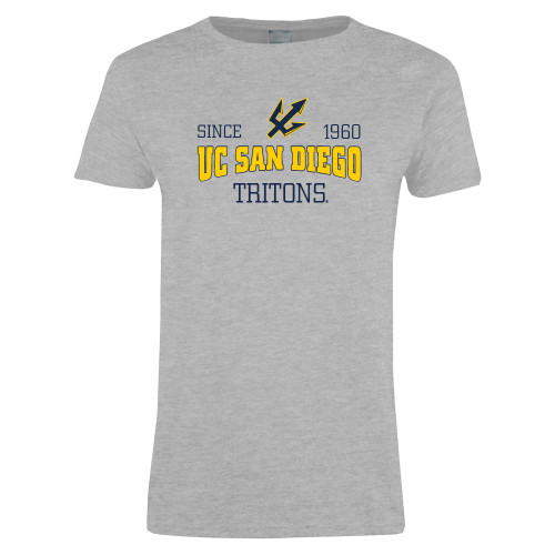  Womens Grey Short Sleeve Tee - Established Date