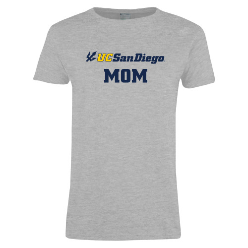  Womens Grey Short Sleeve Tee - Mom
