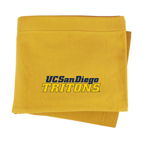  Gold Sweatshirt Blanket - UC San Diego Tritons Mark