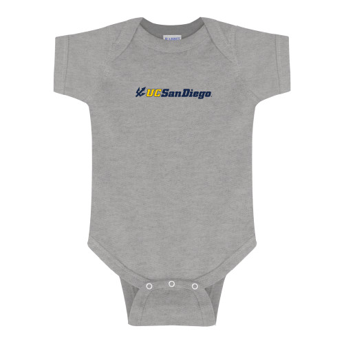  Grey Infant Onesie - UC San Diego Primary Mark