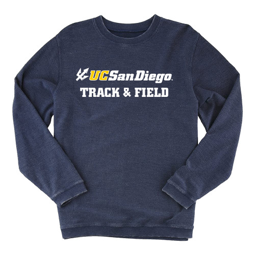  Boxercraft Womens Navy Corded Crew - Track and Field