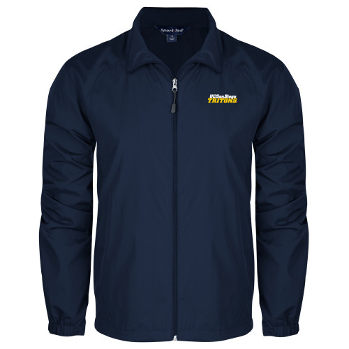  Navy Full Zip Wind Jacket - UC San Diego Tritons Mark