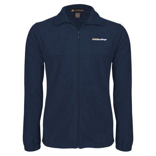  Navy Fleece Full Zip  Jacket - UC San Diego Primary Mark