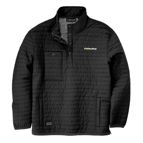  DRI DUCK Black Keystone Quilted Pullover - UC San Diego Primary Mark