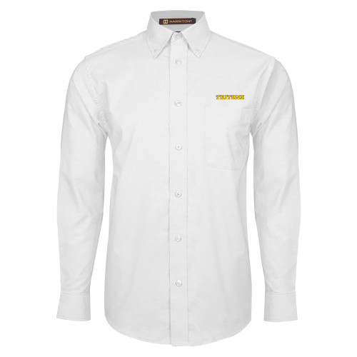  White Oxford Long Sleeve Shirt - Tritons Wordmark