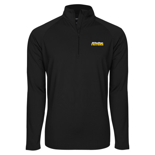  Sport Tek Black Sport Wick Stretch 1/2 Zip Pullover - UC San Diego Tritons Mark