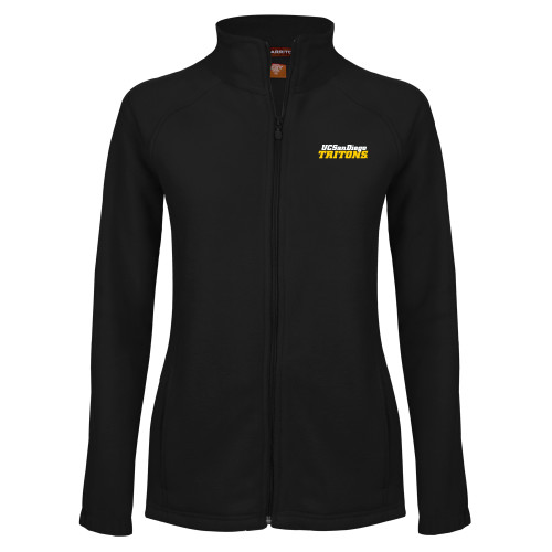  Womens Black Fleece Full Zip Jacket - UC San Diego Tritons Mark