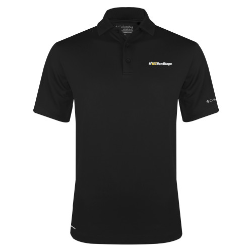  Columbia Black Omni Wick Drive Polo - UC San Diego Primary Mark