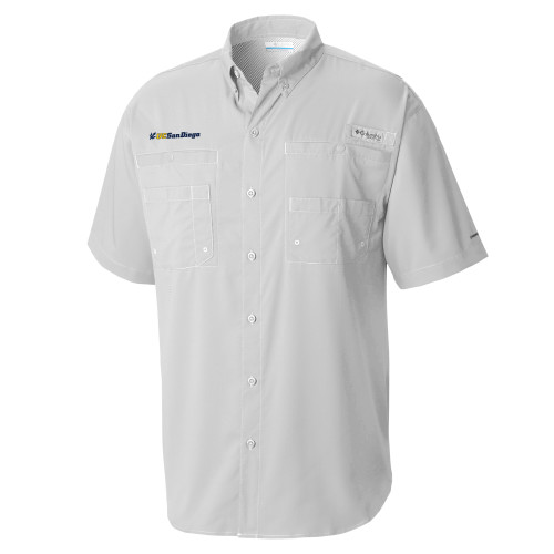  Columbia Cool Grey Tamiami Performance Short Sleeve Shirt - UC San Diego Primary Mark