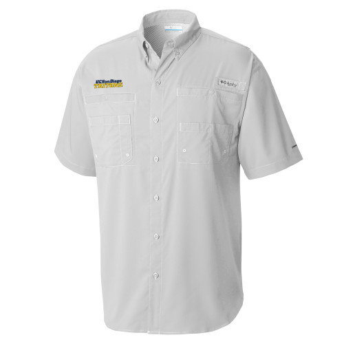  Columbia Cool Grey Tamiami Performance Short Sleeve Shirt - UC San Diego Tritons Mark