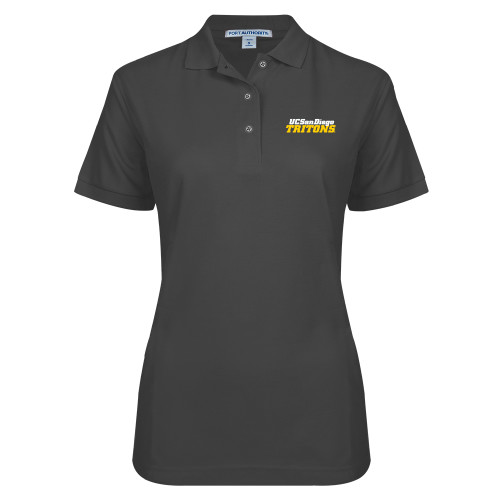 Main Image for  Womens Silk Touch Charcoal Pique Polo