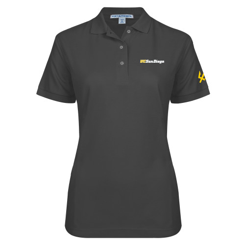 Main Image for  Womens Silk Touch Charcoal Pique Polo