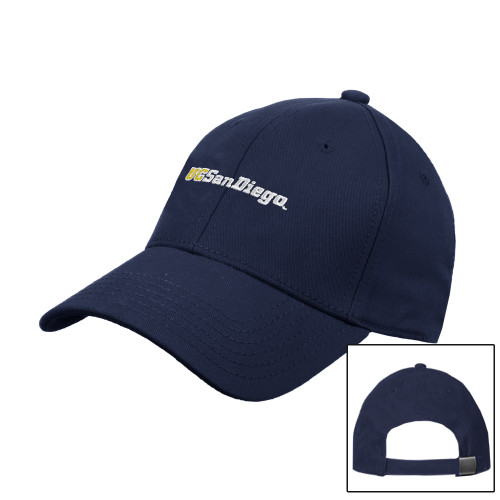  Navy Structured Adjustable Pro Style Hat - UC San Diego Wordmark