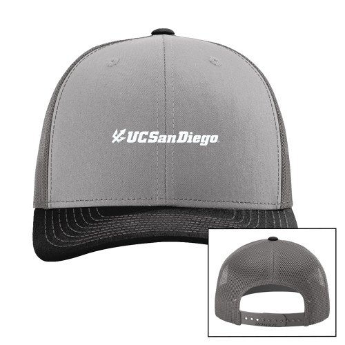  Richardson Grey/Charcoal/Black Trucker Hat - UC San Diego Primary Mark