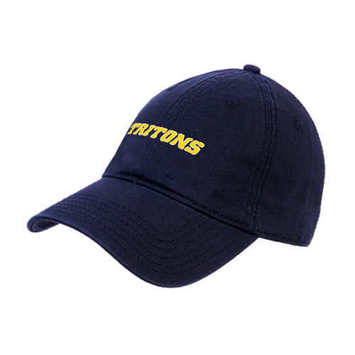  Navy Unstructured Adjustable Low Profile Hat - Tritons Wordmark