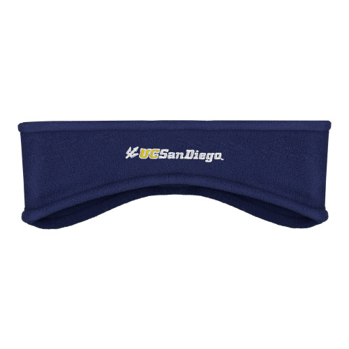  Navy Stretch Fleece Headband - UC San Diego Primary Mark