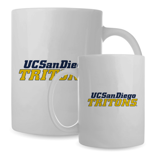  Full Color White Mug 15oz - UC San Diego Tritons Mark