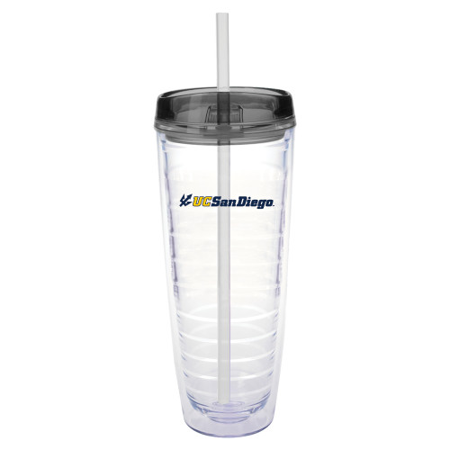  Tritan Double Wall Tumbler w/Charcoal Top 26oz - UC San Diego Primary Mark
