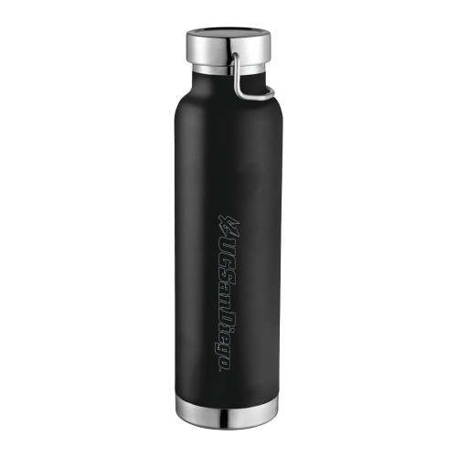  Thor Copper Vacuum Insulated Black Bottle 22oz - UC San Diego Primary Mark Engraved