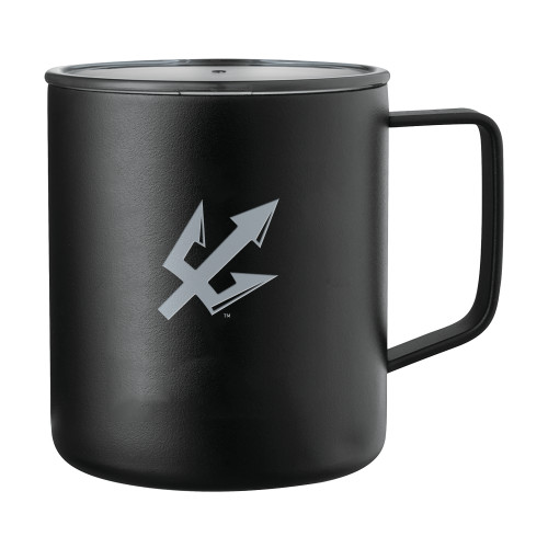 Rover Camp Vacuum Insulated Black Mug 14oz - Trident Head Engraved
