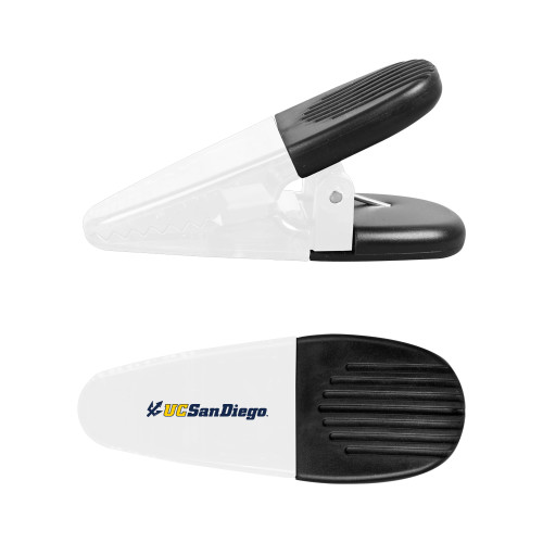  White Crocodile Clip/Magnet - UC San Diego Primary Mark