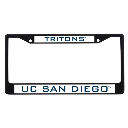  Metal License Plate Frame in Black - UC San Diego