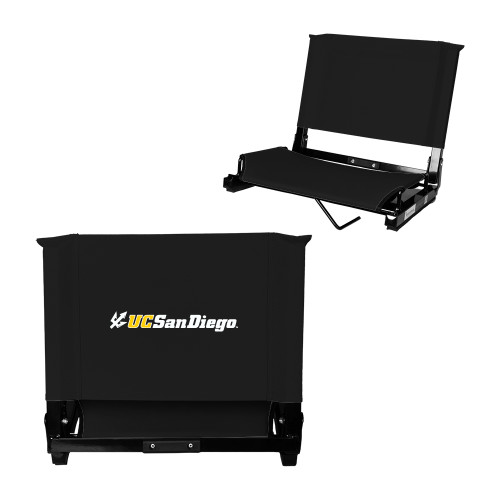  Stadium Chair Black - UC San Diego Primary Mark