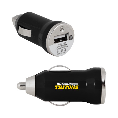  On the Go Black Car Charger - UC San Diego Tritons Mark