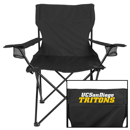  Deluxe Black Captains Chair - UC San Diego Tritons Mark
