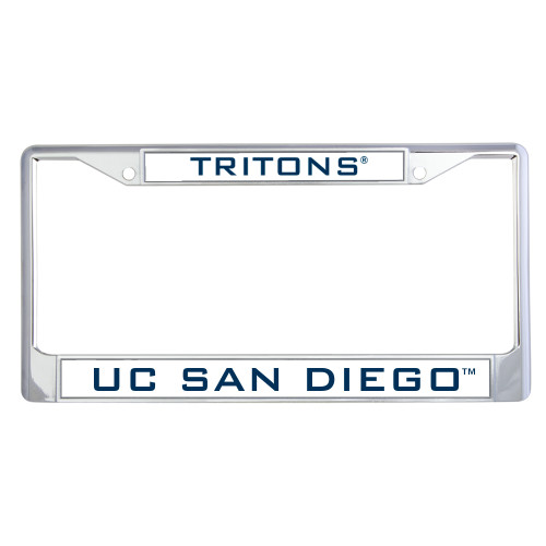  Metal License Plate Frame in Chrome - UC San Diego