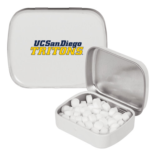  White Rectangular Peppermint Tin - UC San Diego Tritons Mark