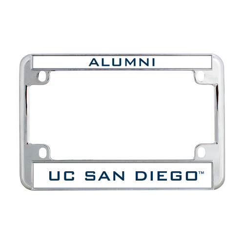  Metal Motorcycle License Plate Frame in Chrome - UC San Diego
