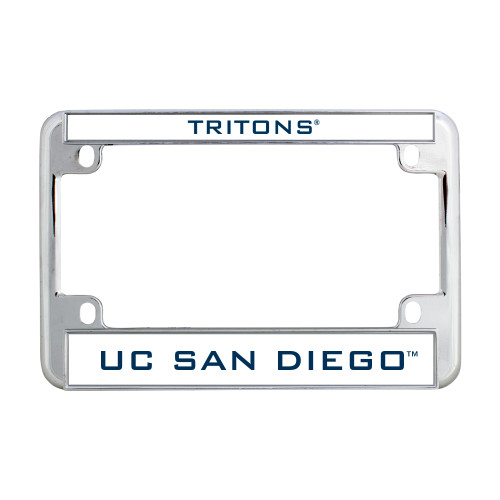  Metal Motorcycle License Plate Frame in Chrome - UC San Diego