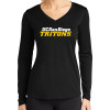Thumbnail image for  Womens Black Performance Long Sleeve V Neck Shirt