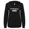 Thumbnail image for  ENZA Womens Black V Notch Raw Edge Fleece Hoodie