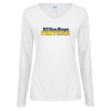 Thumbnail image for  Womens White Long Sleeve V Neck Tee
