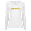 Thumbnail image for  Womens White Long Sleeve V Neck Tee