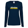 Thumbnail image for  Womens Navy Long Sleeve V Neck Tee