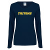 Thumbnail image for  Womens Navy Long Sleeve V Neck Tee