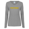 Thumbnail image for  Womens Grey Long Sleeve V Neck Tee 
