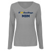 Thumbnail image for  Womens Grey Long Sleeve V Neck Tee 