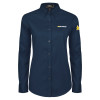 Thumbnail image for  Womens Navy Twill Button Down Long Sleeve 