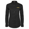 Thumbnail image for  Womens Black Twill Button Down Long Sleeve 