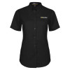Thumbnail image for  Womens Black Twill Button Up Short Sleeve