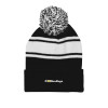 Thumbnail image for  Black/White Two Tone Knit Pom Beanie w/Cuff