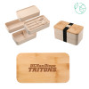 Thumbnail image for  Stackable Bamboo Fiber Beige Bento Box