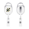 Thumbnail image for  White Oval Retractable Badge Holder w/Clip