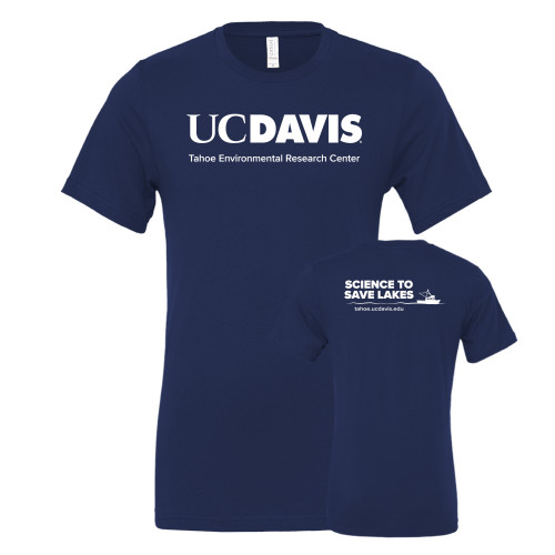 Bella + Canvas Navy Jersey Cotton T Shirt - UD Davis Tahoe Environmental Research Center