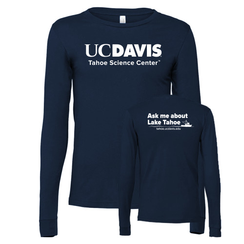  Bella + Canvas Navy Jersey Cotton Long Sleeve T Shirt - UD Davis Tahoe Science Center
